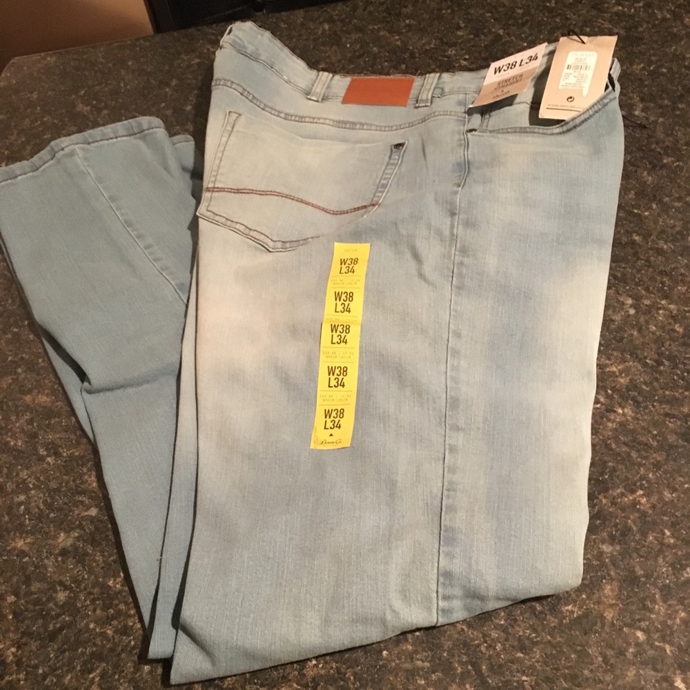 Men’s stretch straight regular rise jeans